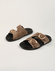 SANDALIAS REBECCA HOPE PALA 2 HEBILL SUGHERO en color Taupe