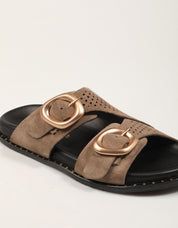 SANDALIAS REBECCA HOPE PALA 2 HEBILL SUGHERO en color Taupe