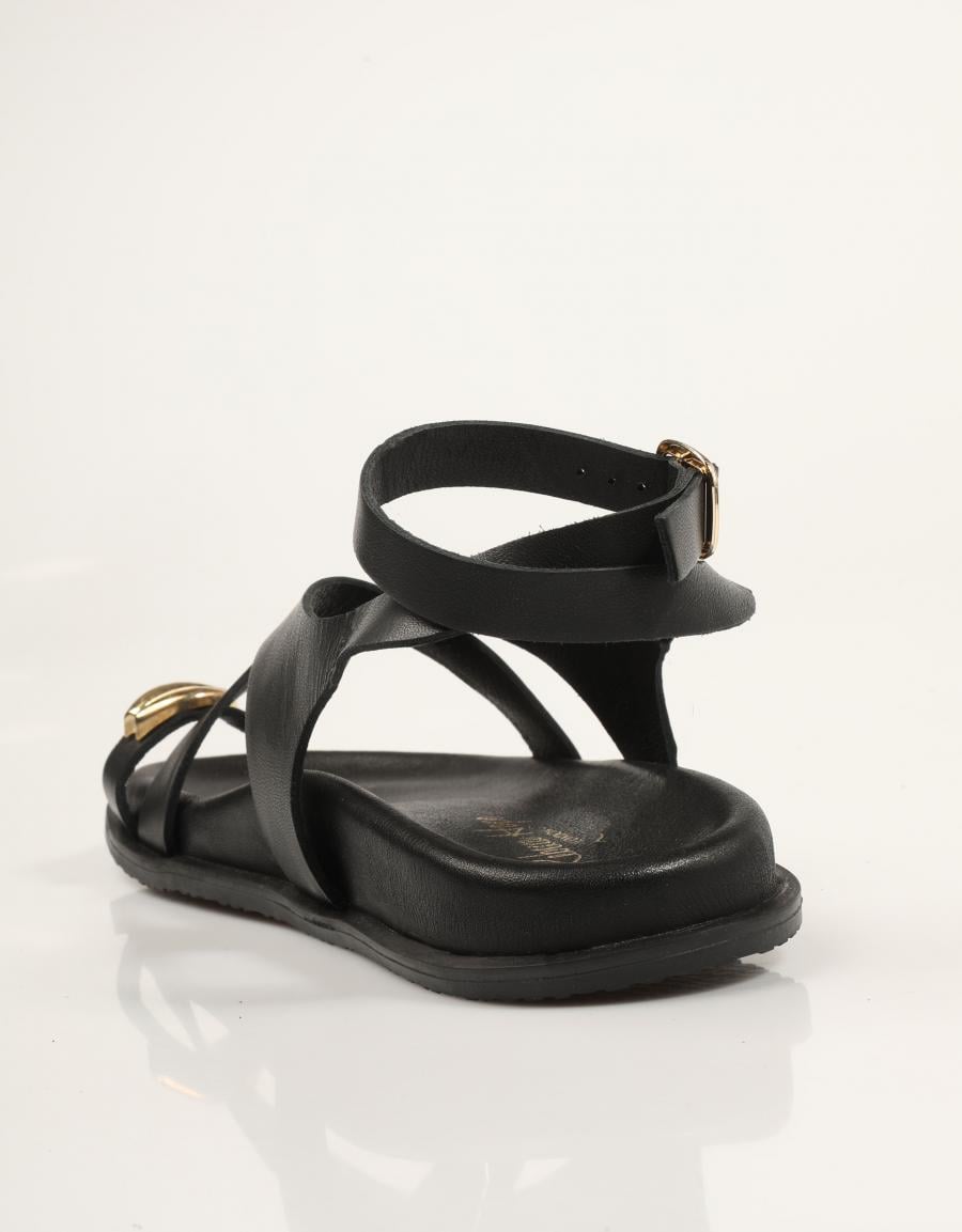 SANDALIAS REBECCA HOPE SANDALIA DEDO BLACK en color Negro