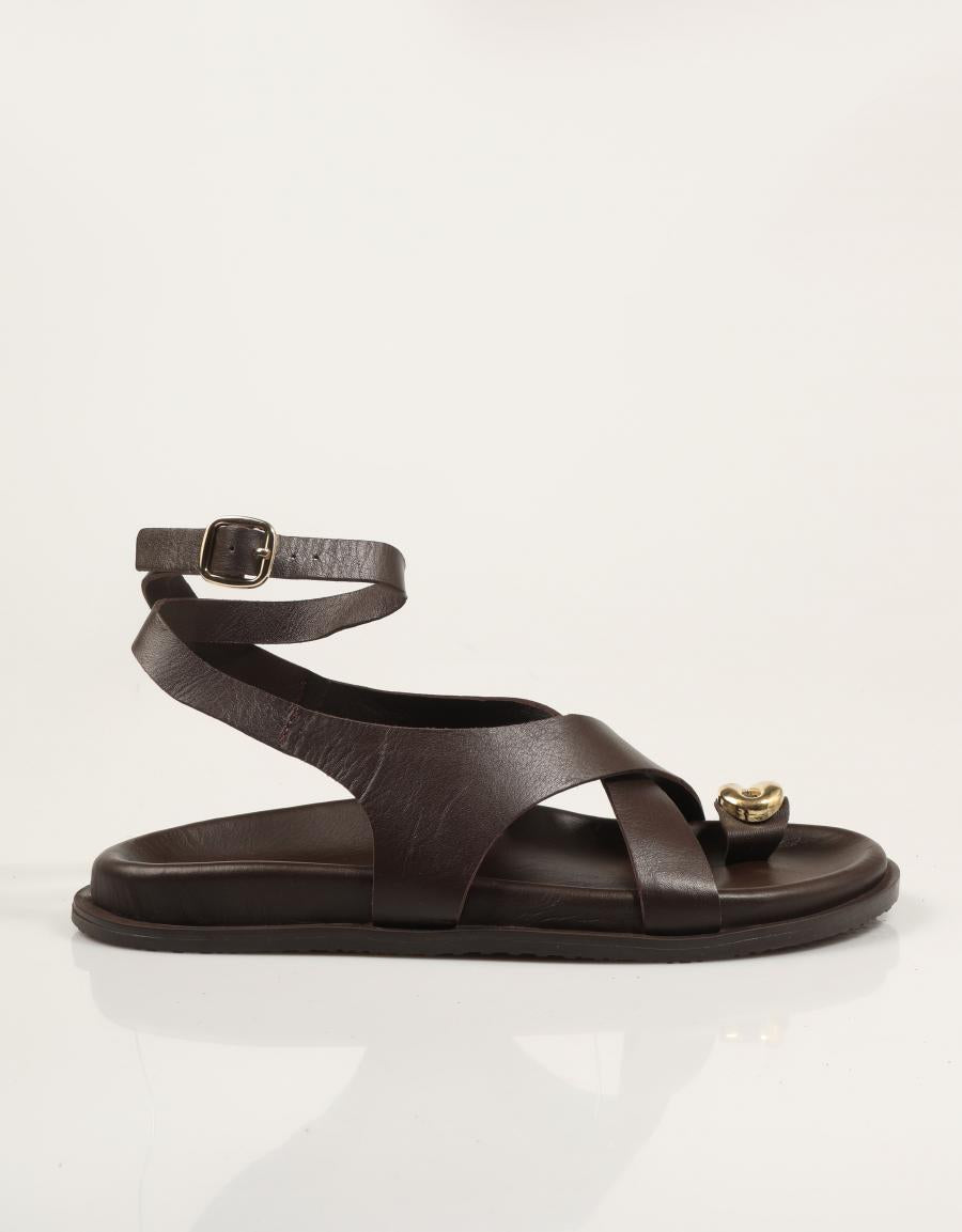SANDALIAS REBECCA HOPE SANDALIA DEDO KAKAO en color Marron