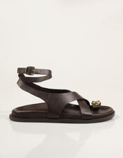 SANDALIAS REBECCA HOPE SANDALIA DEDO KAKAO en color Marron