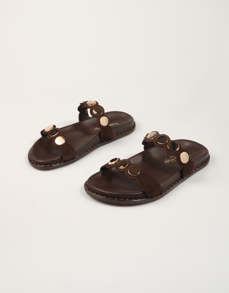 SANDALIAS REBECCA HOPE BIO 2 TIRAS BITTER en color Marron