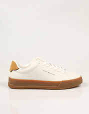 ZAPATILLAS TOMMY HILFIGER TH COURT LTH ECRU FM0FM05367 en color Hielo