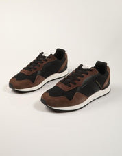 ZAPATILLAS TOMMY HILFIGER CORE MIX RUNNER BROWN FM0FM06001 en color Negro