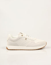 ZAPATILLAS TOMMY HILFIGER RUNNER MONOGRAM ECRU FW0FW09586 en color Blanco