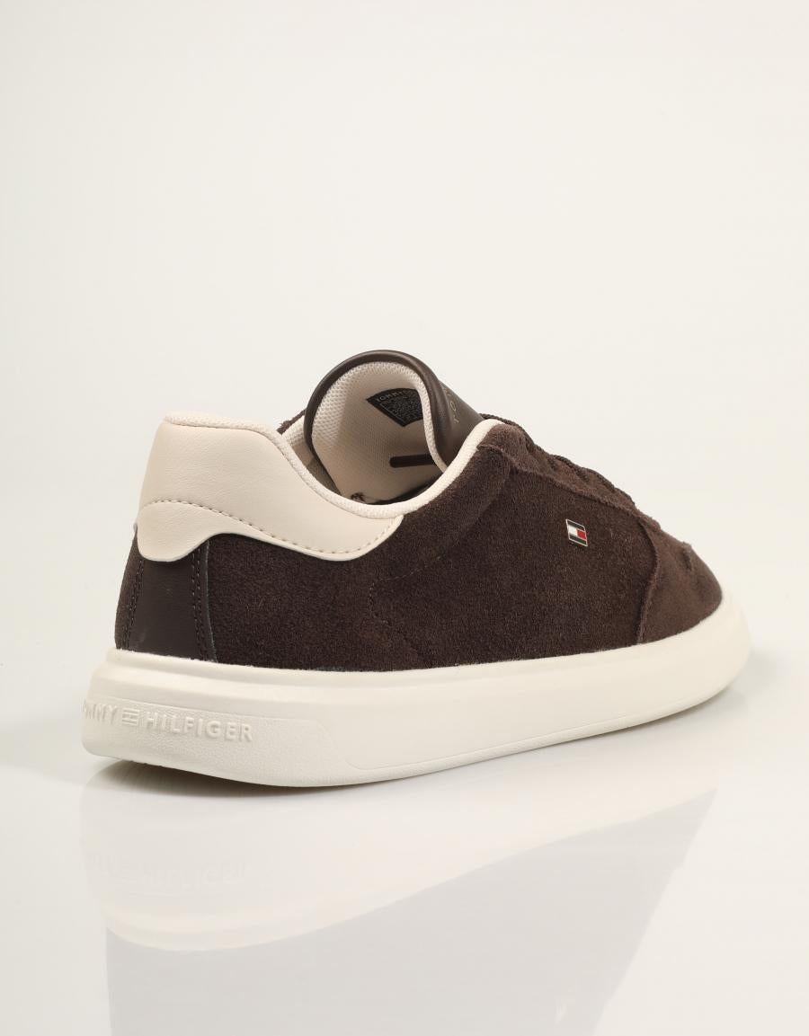 ZAPATILLAS TOMMY HILFIGER ICON COURT L.SUEDE BROWN FW0FW09593 en color Marron