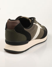ZAPATILLAS TOMMY HILFIGER CORE MIX RUNNER P.OLIVE FM0FM06001 en color Kaki