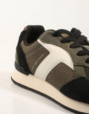 ZAPATILLAS TOMMY HILFIGER CORE MIX RUNNER P.OLIVE FM0FM06001 en color Kaki