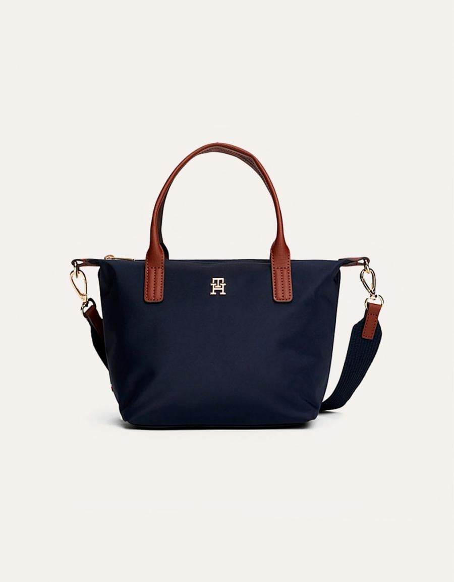BOLSOS TOMMY HILFIGER MINI TOTE S.BLUE AW0AW17709 en color Marron