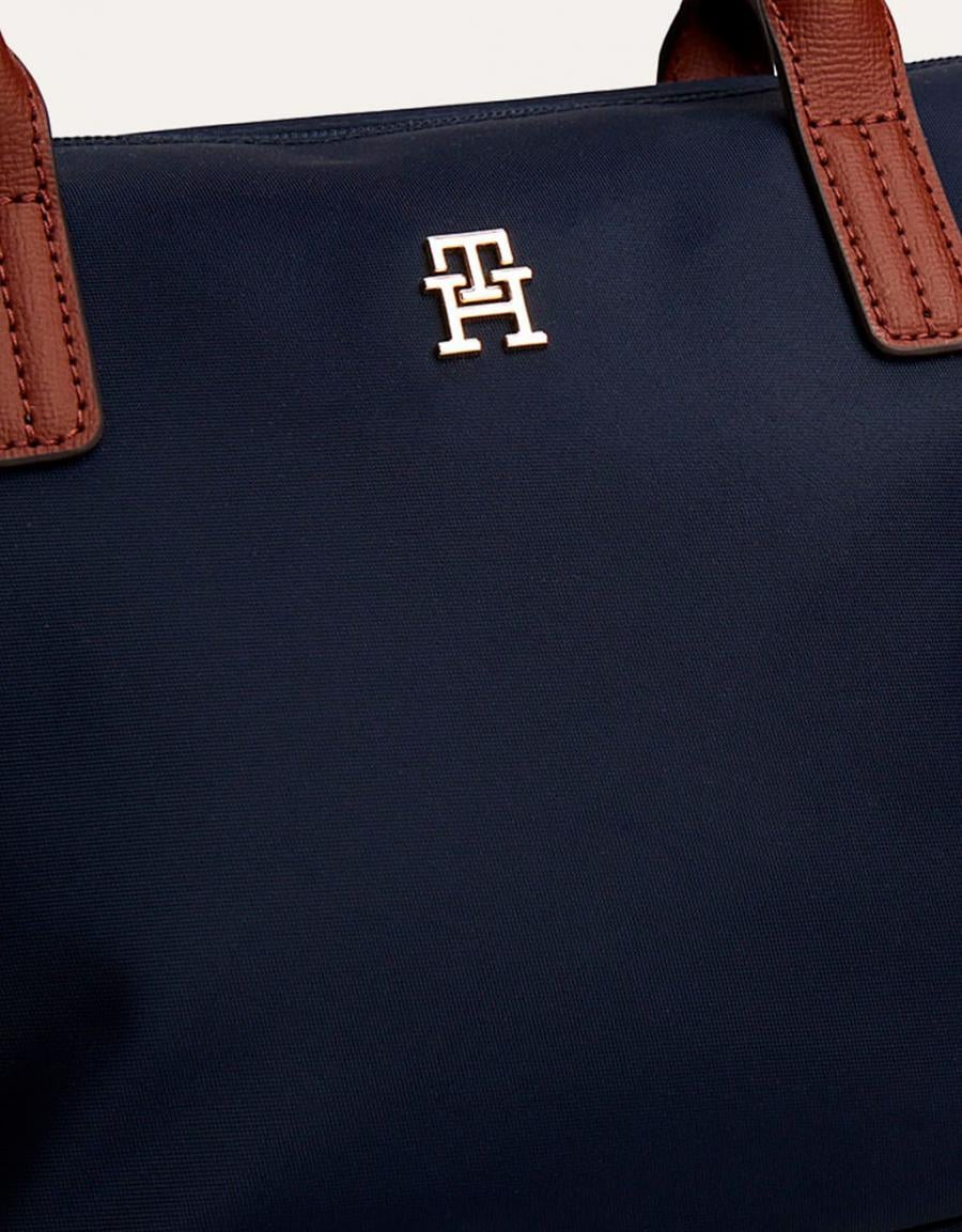 BOLSOS TOMMY HILFIGER MINI TOTE S.BLUE AW0AW17709 en color Marron