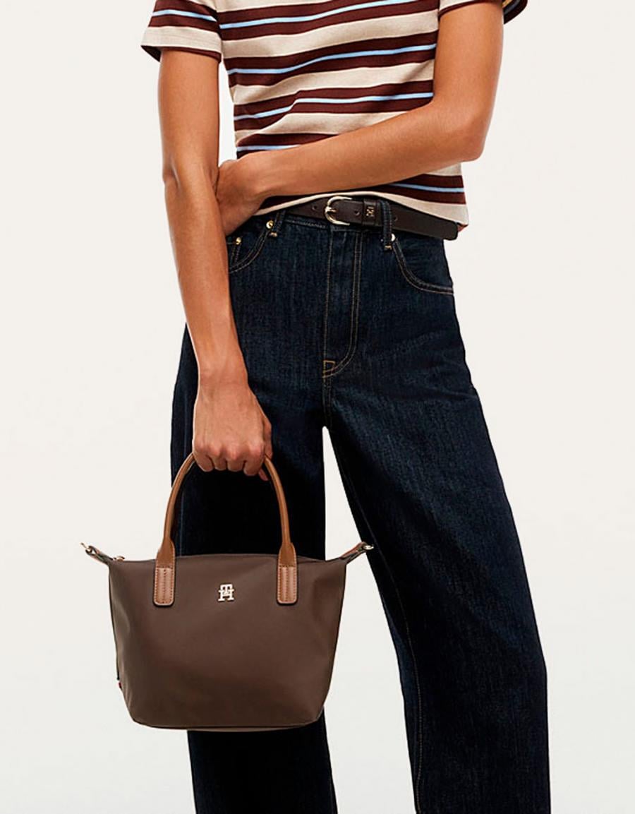 BOLSOS TOMMY HILFIGER MINI TOTE BROWN AW0AW17709 en color Marron
