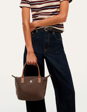 BOLSOS TOMMY HILFIGER MINI TOTE BROWN AW0AW17709 en color Marron