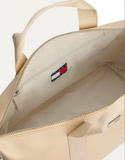 BOLSO TOMMY HILFIGER MINI TOTE WHITE CLAY AW0AW19044 en color Hielo