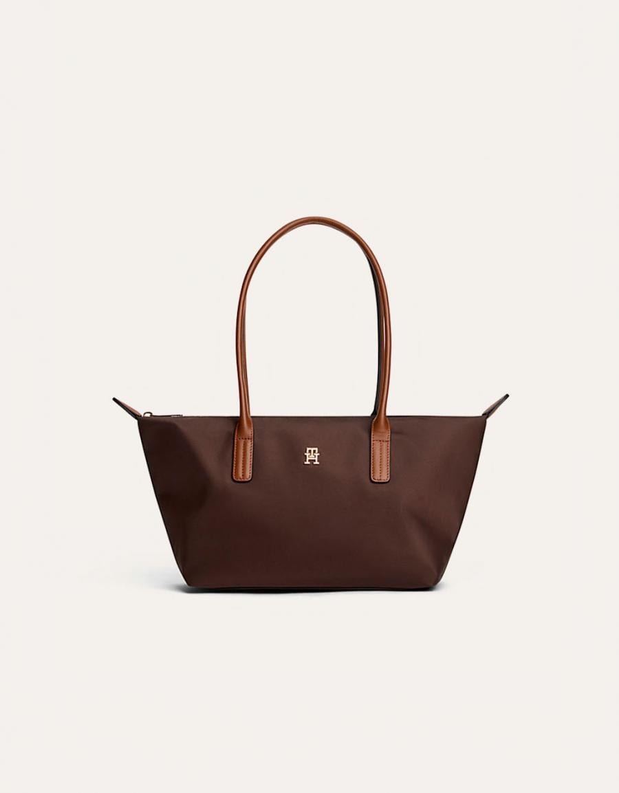 BOLSOS TOMMY HILFIGER WEST TOTE BROWN AW0AW19211 en color Marron