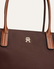 BOLSOS TOMMY HILFIGER WEST TOTE BROWN AW0AW19211 en color Marron