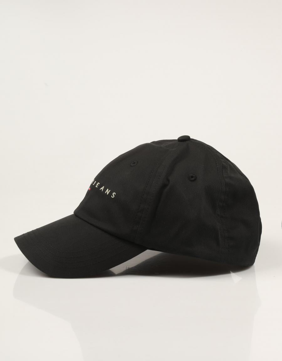 GORRA TOMMY HILFIGER LOGO CAP BLACK AM0AM12958 en color Negro