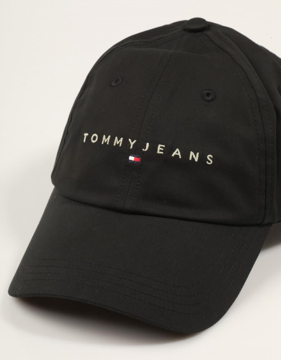 GORRA TOMMY HILFIGER LOGO CAP BLACK AM0AM12958 en color Negro