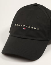 GORRA TOMMY HILFIGER LOGO CAP BLACK AM0AM12958 en color Negro