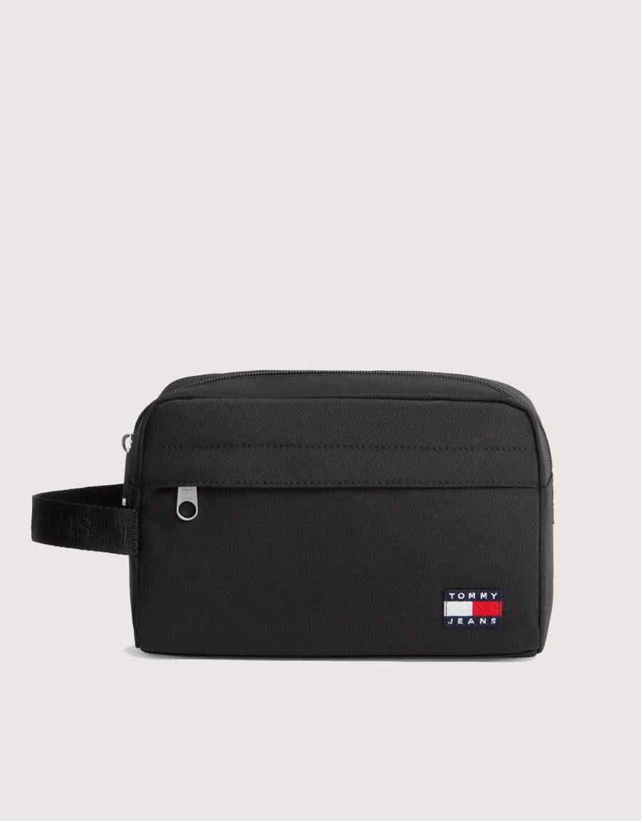 NECESER TOMMY HILFIGER DAILY WASHBAG BLACK AM0AM14633 en color Negro