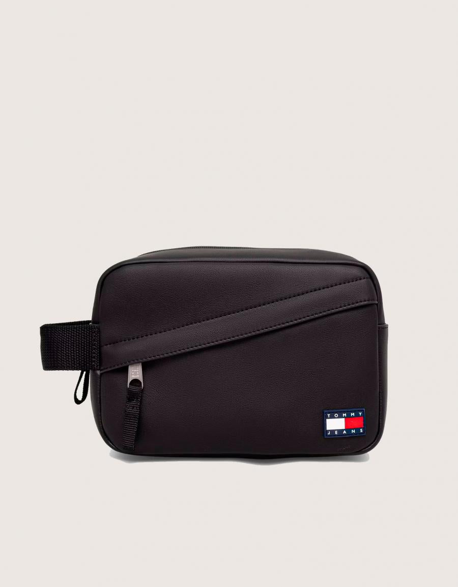 NECESER TOMMY HILFIGER DAILY WASHBAG BLACK AM0AM14634 en color Negro
