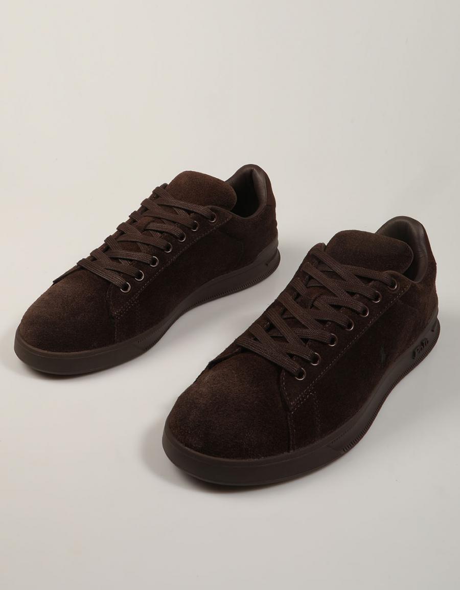 ZAPATILLAS POLO RALPH LAUREN HRT CRT III DRK CHOCOLATE 809P15744002 en color Marron