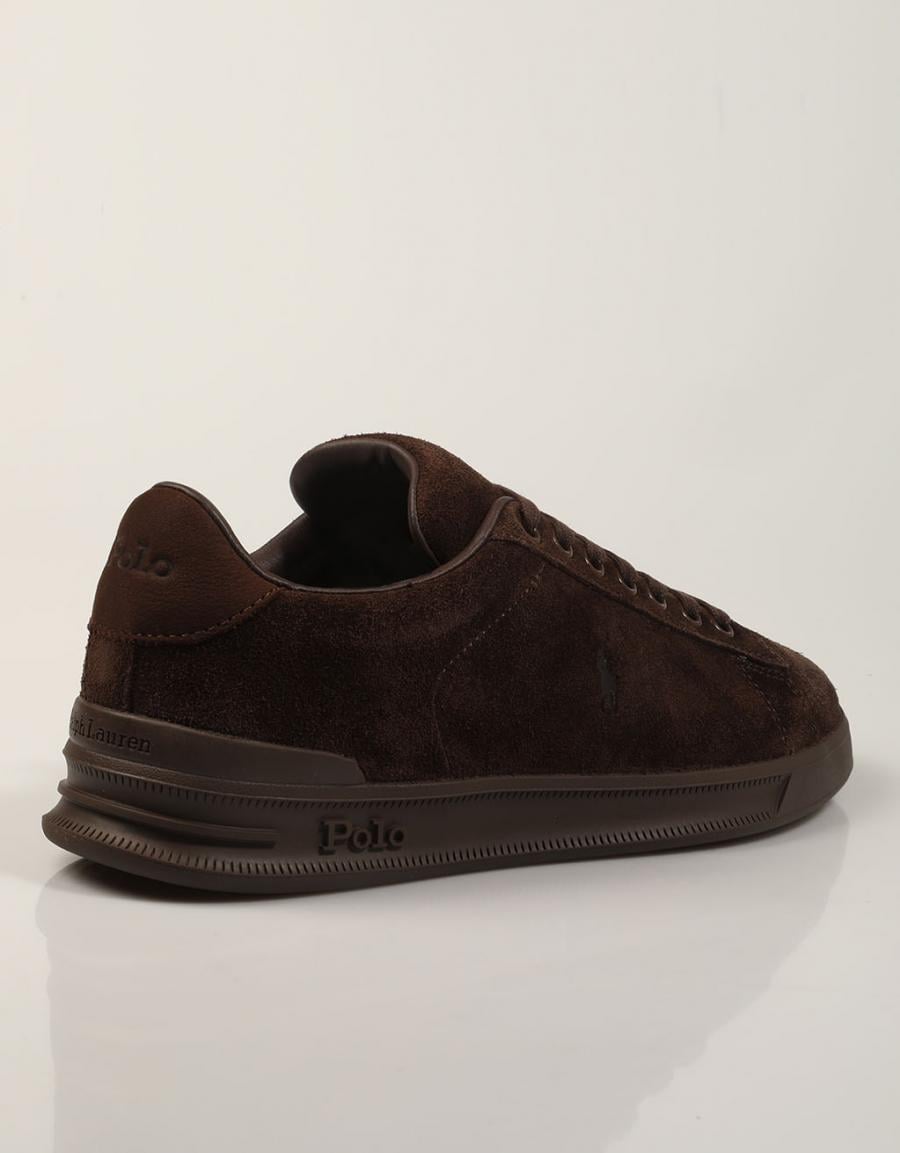 ZAPATILLAS POLO RALPH LAUREN HRT CRT III DRK CHOCOLATE 809P15744002 en color Marron
