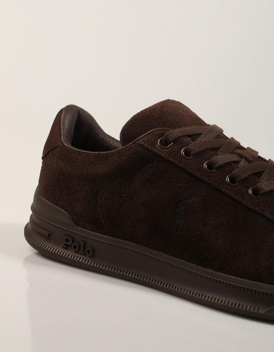 ZAPATILLAS POLO RALPH LAUREN HRT CRT III DRK CHOCOLATE 809P15744002 en color Marron