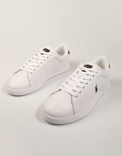 ZAPATILLAS POLO RALPH LAUREN HRT CRT III  WHITE/D.BROWN 809P15745003 en color Blanco