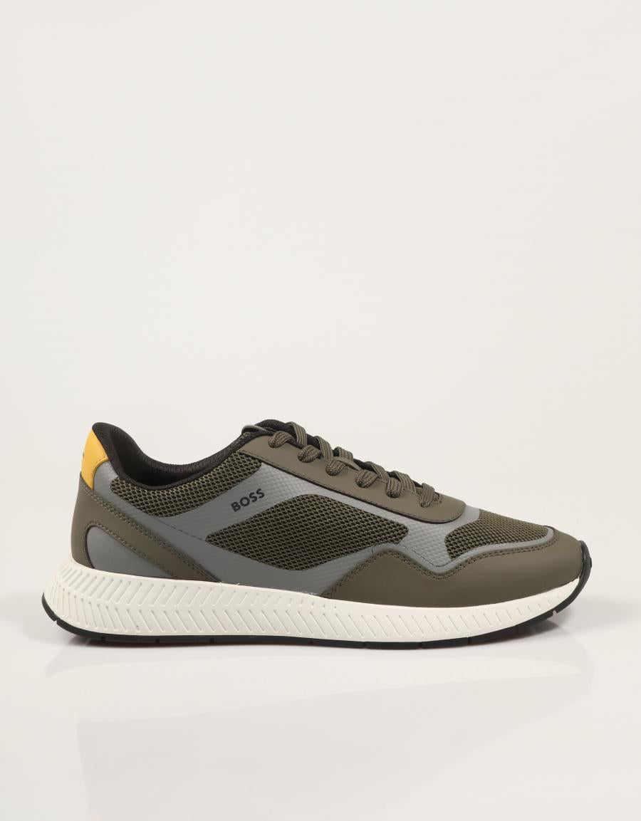 ZAPATILLAS BOSS TITANIUM RUNNER O.GREEN 50568928 en color Kaki