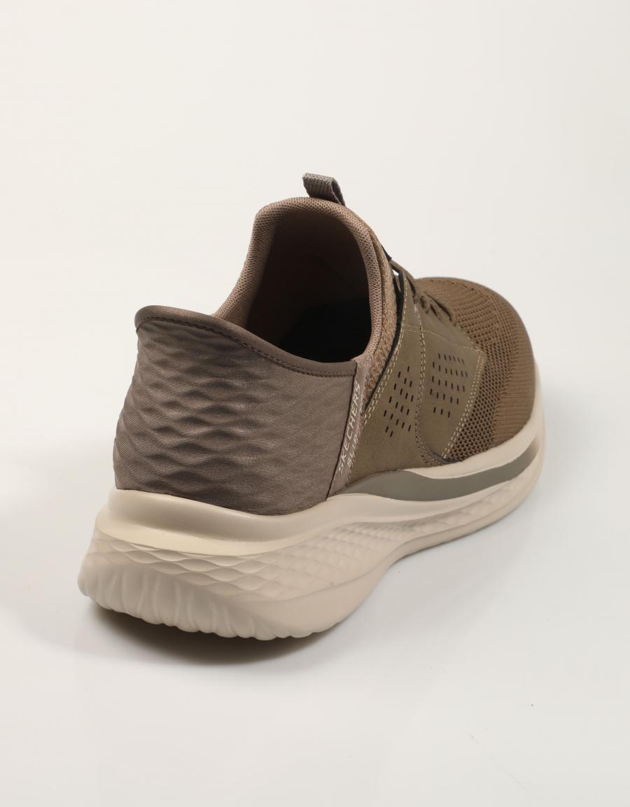 ZAPATILLAS SKECHERS SLIP INS RELAXED KHAKI 210889 en color Kaki