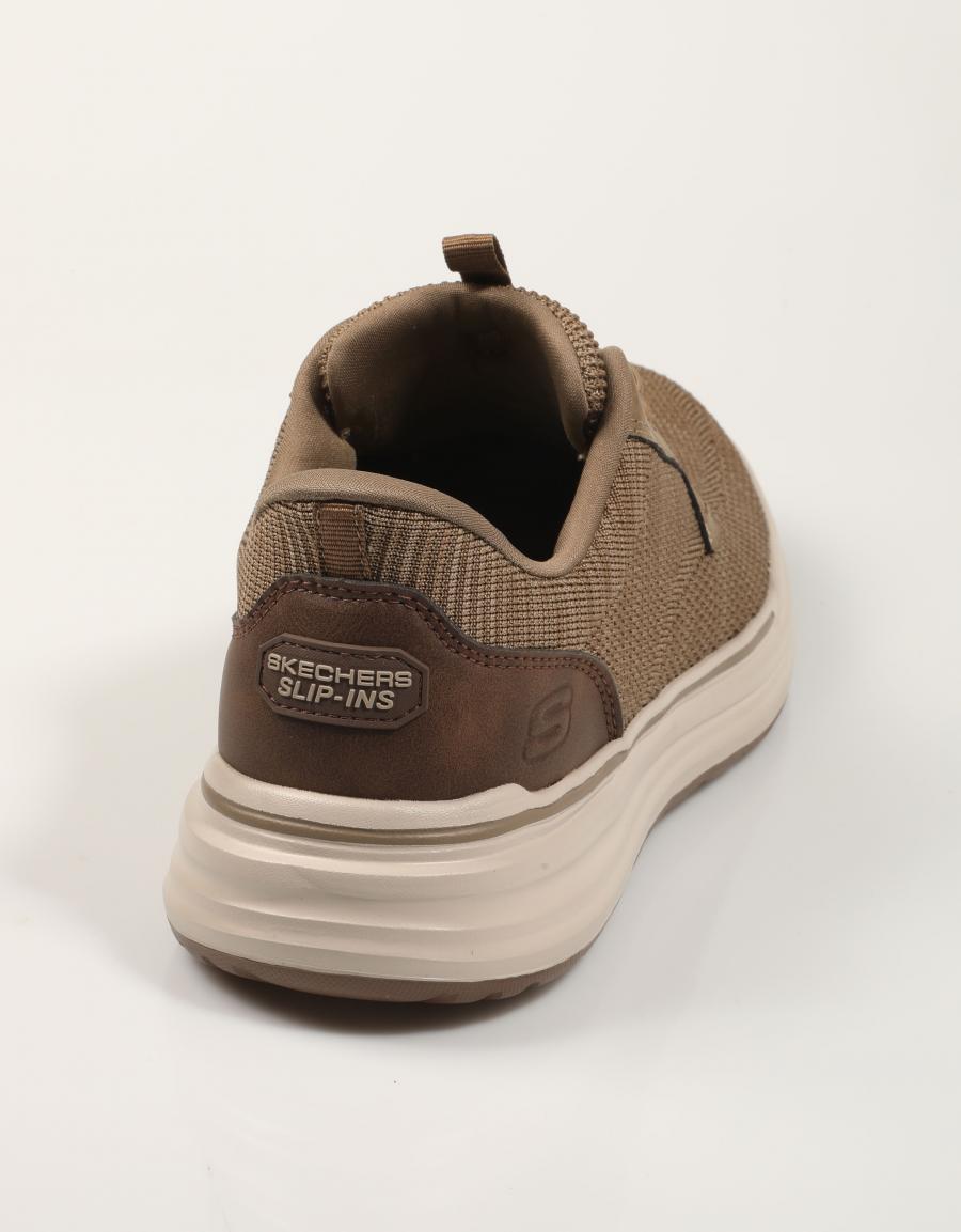 ZAPATILLAS SKECHERS SLIP INS TAUPE 211196 en color Taupe