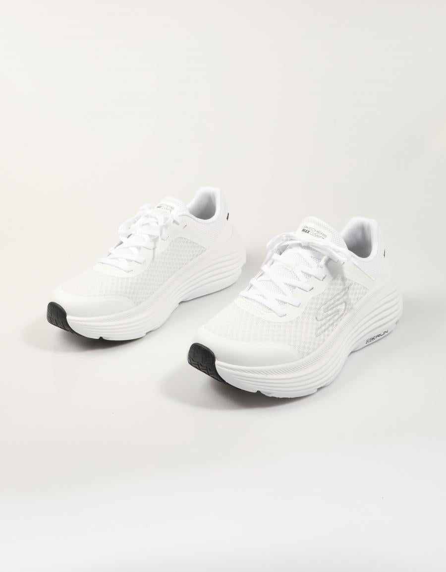 ZAPATILLAS SKECHERS MAX CUSHION WHITE 129470 en color Blanco
