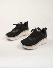 ZAPATILLAS SKECHERS BOBS SPORT BLACK 117385 en color Negro