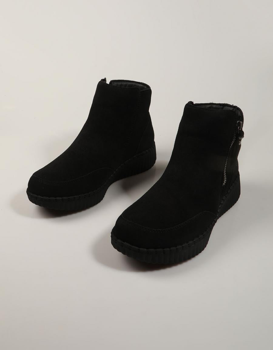 BOTINES SKECHERS RELAXED FIT BLACK 169086 en color Negro
