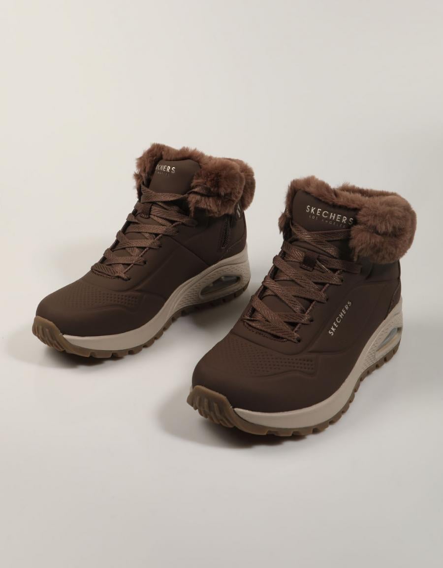 BOTINES SKECHERS UNO RUGGED CHOCOLATE 190285 en color Marron