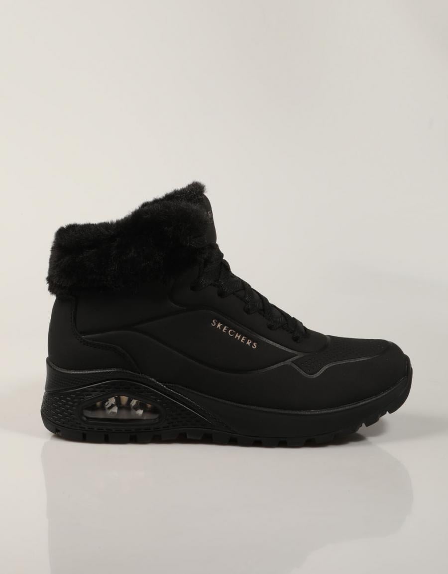 BOTINES SKECHERS UNO RUGGED BLACK 190285 en color Negro