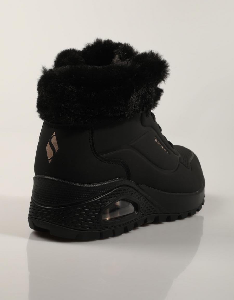 BOTINES SKECHERS UNO RUGGED BLACK 190285 en color Negro