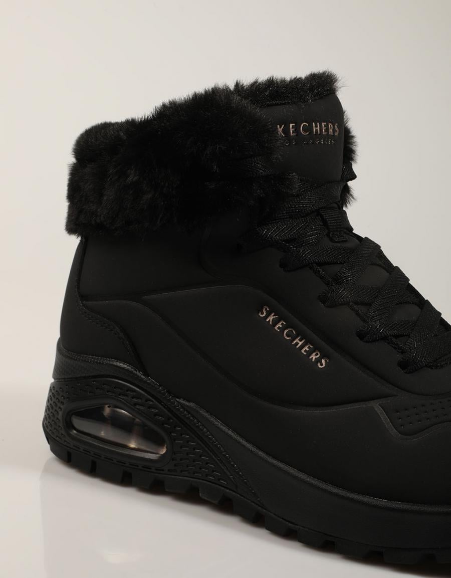 BOTINES SKECHERS UNO RUGGED BLACK 190285 en color Negro