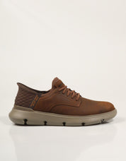 ZAPATOS SKECHERS SLIP INS DARK BROWN 205046 en color Marron