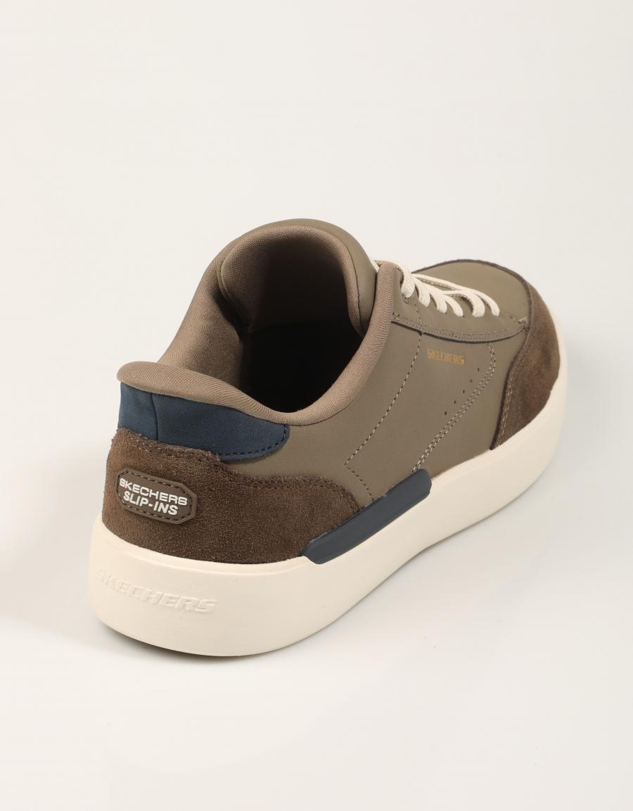 ZAPATOS SKECHERS SLIP INS TAUPE 211370 en color Taupe