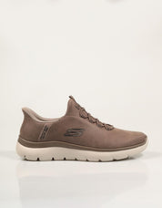 ZAPATILLAS SKECHERS SLIP INS BROWN 232940 en color Taupe