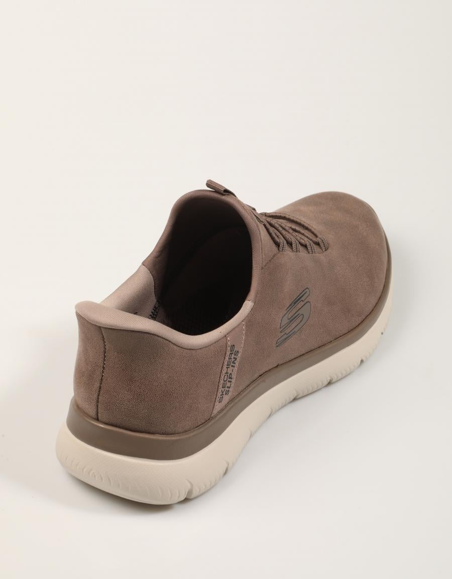 ZAPATILLAS SKECHERS SLIP INS BROWN 232940 en color Taupe