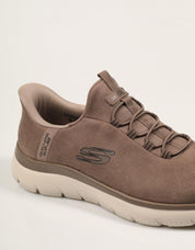 ZAPATILLAS SKECHERS SLIP INS BROWN 232940 en color Taupe