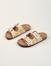 REBECCA HOPE 2 HEBILLAS RAFIA HIELO 91167