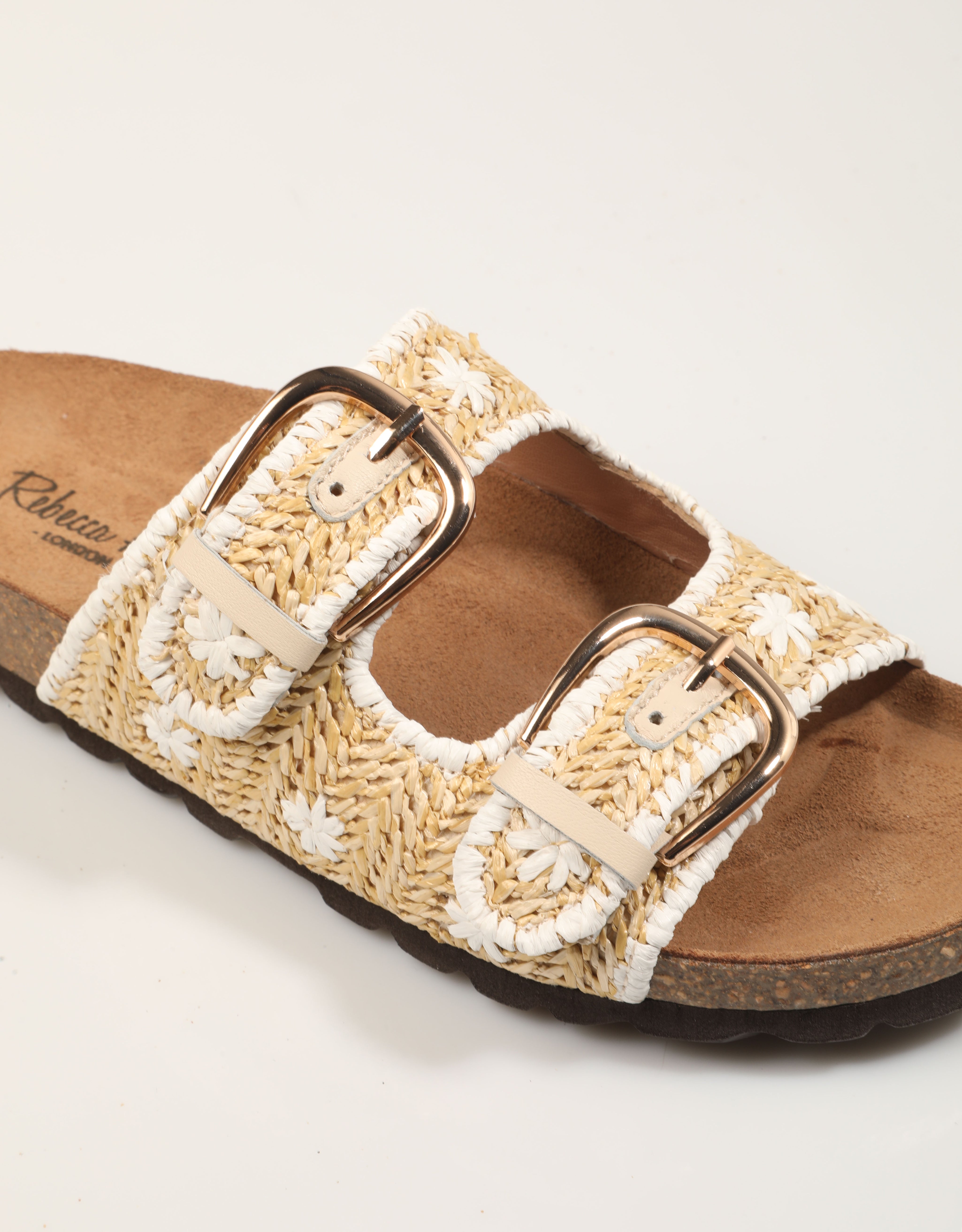 REBECCA HOPE 2 HEBILLAS RAFIA HIELO 91167
