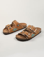 SANDALIAS REBECCA HOPE 2 HEBILLAS MULTI ETNICO CUOIO 01824318 en color Cuero