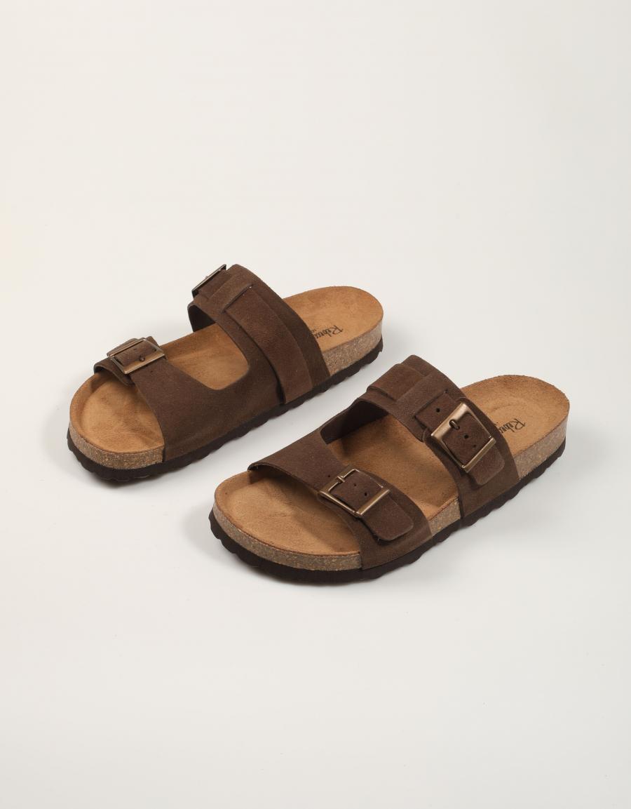SANDALIAS REBECCA HOPE 2  HEBILLAS MARRON 01824327 en color Marron