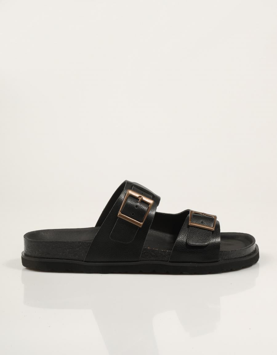SANDALIAS REBECCA HOPE 2  HEBILLAS BLACK en color Negro