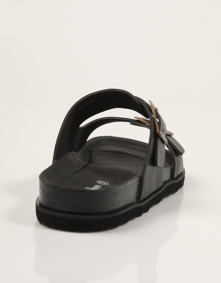 SANDALIAS REBECCA HOPE 2  HEBILLAS BLACK en color Negro