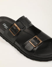 SANDALIAS REBECCA HOPE 2  HEBILLAS BLACK en color Negro